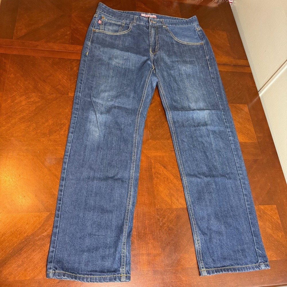 Lowrider Jeans Mens 38x32 Dark‎ Wash Relaxed Straight Y2K Skater Denim